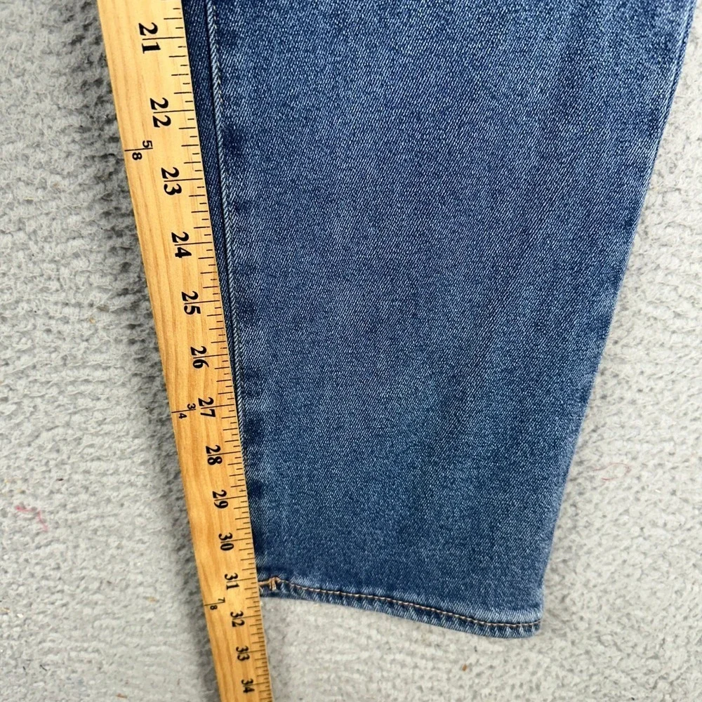 True Religion Geno Men Relaxed Slim Jeans 34 Blue 5 Pocket Distressed Casual NEW